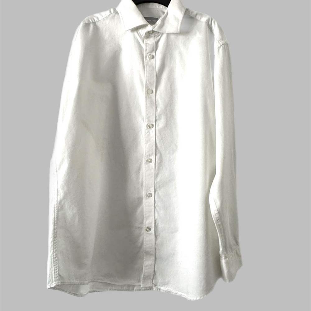 Michael Kors Classic White Men's Shirt - Large
